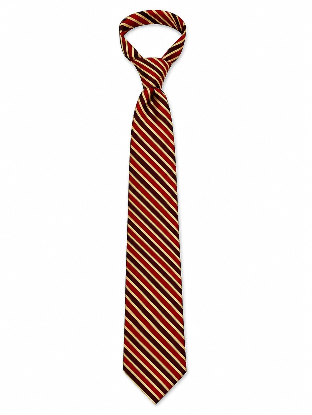 Vintage Resilio Men's Red and Gold Striped Tie